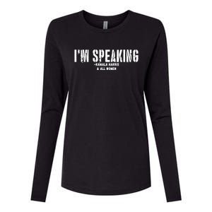 Kamala Harris IM Speaking Great Gift Womens Cotton Relaxed Long Sleeve T-Shirt