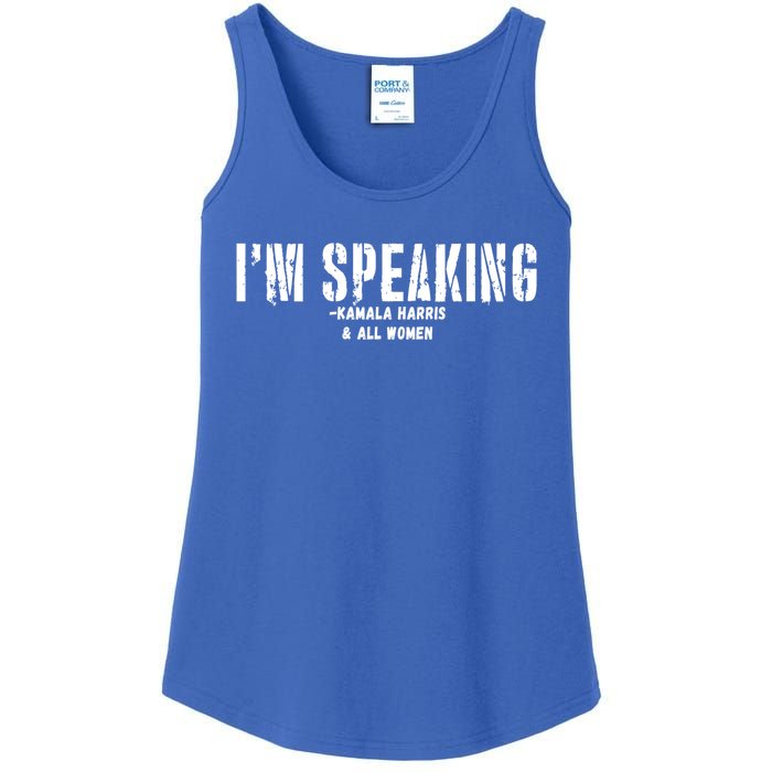 Kamala Harris IM Speaking Great Gift Ladies Essential Tank