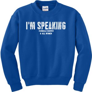 Kamala Harris IM Speaking Great Gift Kids Sweatshirt