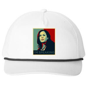 Kamala Harris Im Speaking Quote Joe Biden 2024 Snapback Five-Panel Rope Hat