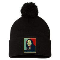 Kamala Harris Im Speaking Quote Joe Biden 2024 Pom Pom 12in Knit Beanie