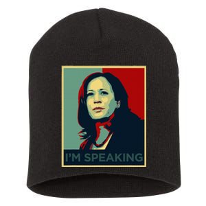 Kamala Harris Im Speaking Quote Joe Biden 2024 Short Acrylic Beanie