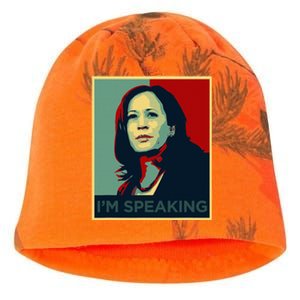 Kamala Harris Im Speaking Quote Joe Biden 2024 Kati - Camo Knit Beanie