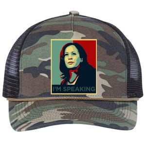 Kamala Harris Im Speaking Quote Joe Biden 2024 Retro Rope Trucker Hat Cap