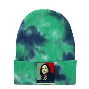 Kamala Harris Im Speaking Quote Joe Biden 2024 Tie Dye 12in Knit Beanie