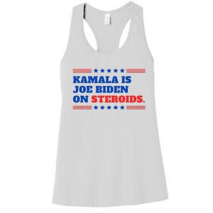 Kamala Harris Is Joe Biden On Steroids Funny Debate Women's Racerback Tank