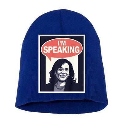 Kamala Harris IM Speaking 2024 First Female President Short Acrylic Beanie