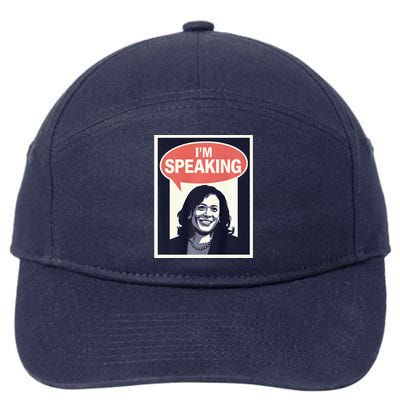 Kamala Harris IM Speaking 2024 First Female President 7-Panel Snapback Hat