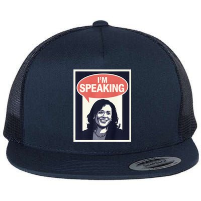 Kamala Harris IM Speaking 2024 First Female President Flat Bill Trucker Hat