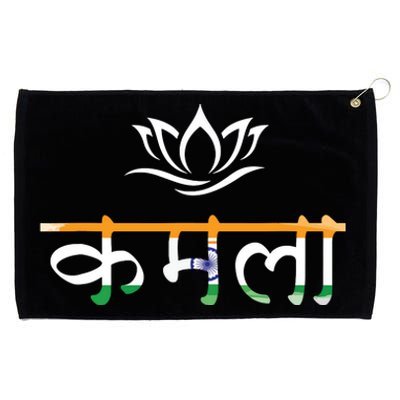 Kamala Harris Indian Roots Hindi Lotus Grommeted Golf Towel