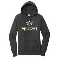 Kamala Harris Indian Roots Hindi Lotus Women's Pullover Hoodie