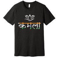 Kamala Harris Indian Roots Hindi Lotus Premium T-Shirt