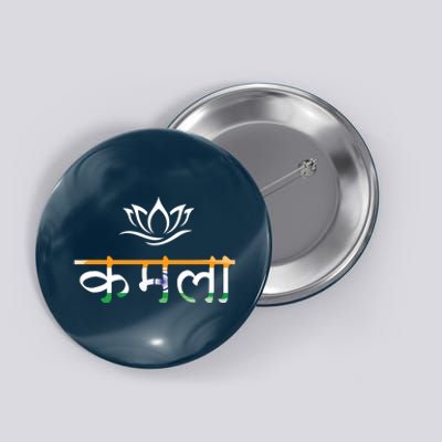 Kamala Harris Indian Roots Hindi Lotus Button