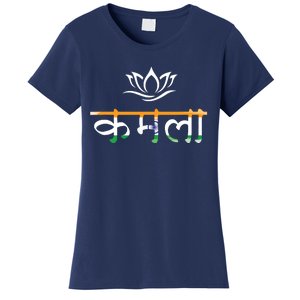 Kamala Harris Indian Roots Hindi Lotus Women's T-Shirt