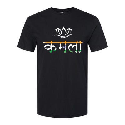 Kamala Harris Indian Roots Hindi Lotus Softstyle® CVC T-Shirt