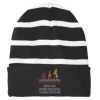 Kamala Harris IM Speaking Nasty First Female Vice President Striped Beanie with Solid Band