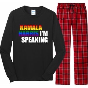 Kamala Harris – IM Speaking President Election 2024 Gift Long Sleeve Pajama Set