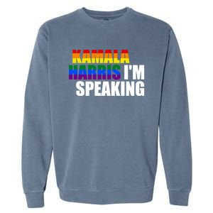 Kamala Harris – IM Speaking President Election 2024 Gift Garment-Dyed Sweatshirt