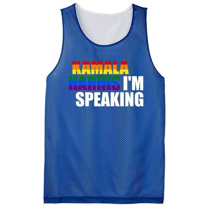 Kamala Harris – IM Speaking President Election 2024 Gift Mesh Reversible Basketball Jersey Tank