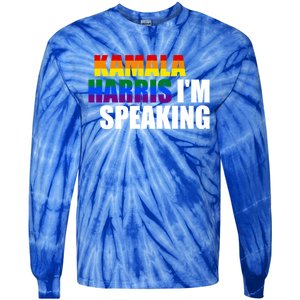 Kamala Harris – IM Speaking President Election 2024 Gift Tie-Dye Long Sleeve Shirt