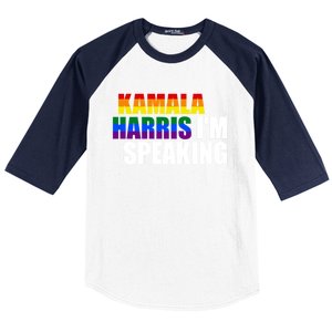 Kamala Harris – IM Speaking President Election 2024 Gift Baseball Sleeve Shirt