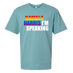 Kamala Harris – IM Speaking President Election 2024 Gift Sueded Cloud Jersey T-Shirt