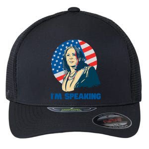 Kamala Harris IM Speaking Iconic Quote Gift Flexfit Unipanel Trucker Cap