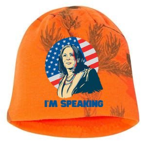 Kamala Harris IM Speaking Iconic Quote Gift Kati - Camo Knit Beanie