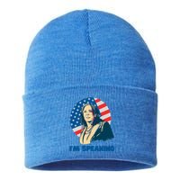 Kamala Harris IM Speaking Iconic Quote Gift Sustainable Knit Beanie