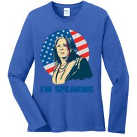 Kamala Harris IM Speaking Iconic Quote Gift Ladies Long Sleeve Shirt