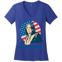 Kamala Harris IM Speaking Iconic Quote Gift Women's V-Neck T-Shirt