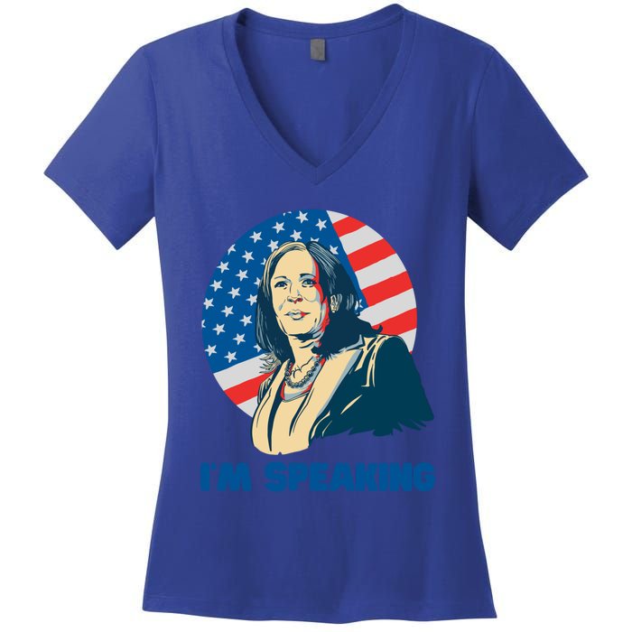 Kamala Harris IM Speaking Iconic Quote Gift Women's V-Neck T-Shirt