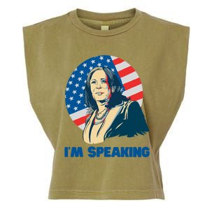 Kamala Harris IM Speaking Iconic Quote Gift Garment-Dyed Women's Muscle Tee