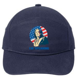 Kamala Harris IM Speaking Iconic Quote Gift 7-Panel Snapback Hat