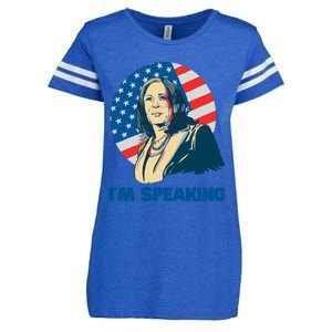 Kamala Harris IM Speaking Iconic Quote Gift Enza Ladies Jersey Football T-Shirt