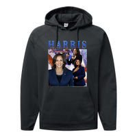 Kamala Harris Inspirational Montage Performance Fleece Hoodie