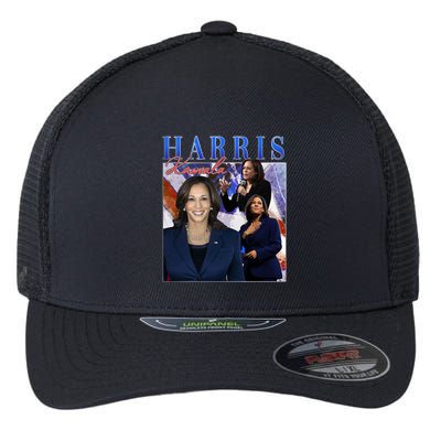 Kamala Harris Inspirational Montage Flexfit Unipanel Trucker Cap