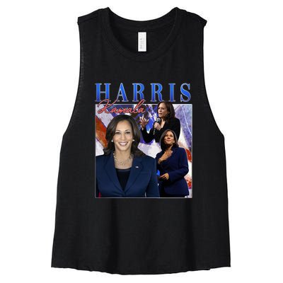 Kamala Harris Inspirational Montage Women's Racerback Cropped Tank