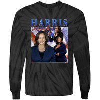 Kamala Harris Inspirational Montage Tie-Dye Long Sleeve Shirt