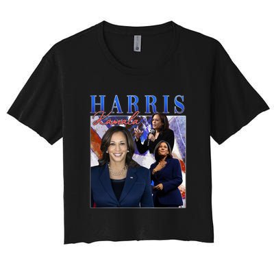 Kamala Harris Inspirational Montage Women's Crop Top Tee