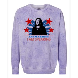 Kamala Harris I Am Speaking Madam Vice President Gift Colorblast Crewneck Sweatshirt