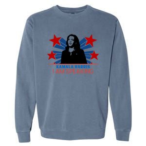 Kamala Harris I Am Speaking Madam Vice President Gift Garment-Dyed Sweatshirt