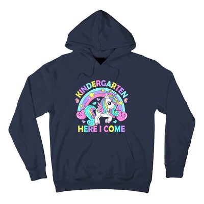 Kindergarten Here I Come Funny Unicorn Girls Back To School Hoodie