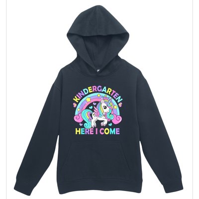 Kindergarten Here I Come Funny Unicorn Girls Back To School Urban Pullover Hoodie