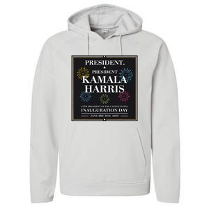 Kamala Harris Inaugurated Performance Fleece Hoodie