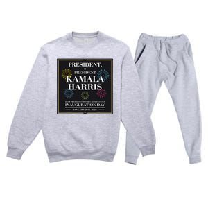 Kamala Harris Inaugurated Premium Crewneck Sweatsuit Set