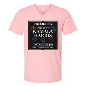 Kamala Harris Inaugurated V-Neck T-Shirt