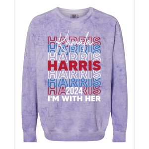 Kamala Harris IM With Her For President 2024 Gift Colorblast Crewneck Sweatshirt