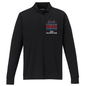 Kamala Harris IM With Her For President 2024 Gift Performance Long Sleeve Polo