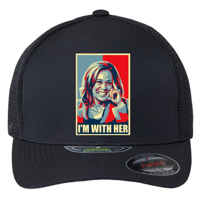 Kamala Harris IM With Her Harris 2024 President Election Flexfit Unipanel Trucker Cap